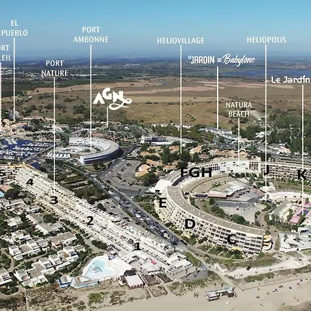 Miroir - Heliopolis D 72 Luxe By Agn -4 Personnes Appartement Agde