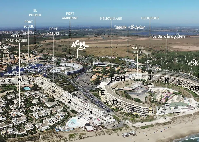 Miroir - Heliopolis D 72 Luxe By Agn -4 Personnes Appartement Agde